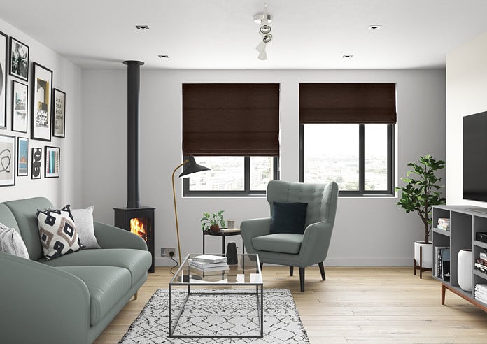 Maurice, Chocolate - Twist&Fit Roman Blind - Image 5